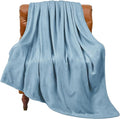 BEDELITE Fleece Blanket Twin Size Washed Blue Throw Blankets for Couch & Bed, 300GSM Luxury Plush Cozy Fuzzy Blanket 60x80 inches, Super Soft Warm Lightweight Throw Blanket for Travel Camping