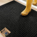 GORILLA GRIP® Ultra Absorbent Front Door Mat Outside Entrance, Traps Dirt and Moisture, HydroABSORB Indoor Outdoor Doormat Holds Up to 1.7 Cups Water, Stain and Fade Resistant Welcome Mat, 29x17 Black