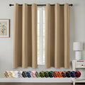 MIULEE Taupe Brown Blackout Curtains for Bedroom Living Room 54 Inches Long 2 Panels, Thermal Insulated Room Darkening Drapes Solid Grommet Noise Reduction Light Blocking Window Treatments 40x54 Inch