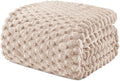Exclusivo Mezcla Fleece Twin Blanket for Bed, Extra Large Fuzzy Camel Bed Blankets, Soft Cozy Plush Sofa Throws for All Seasons, 60x80 Inches