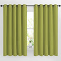 NICETOWN Room Darkening Draperies Curtains Panels - Window Treatment Thermal Insulated Solid Grommet Room Darkening Curtains/Panels/Drapes for Bedroom (Fresh Green, Set of 2, 66 by 66 Inch)