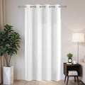 Joydeco Blackout Patio Sliding Door Curtains 84 Inches Long, Grommet Privacy Room Divider Curtains, Extra Wide Thermal Blackout Drapes for Bedroom Living Room (Pure White, 60Wx84L, 1 Panel)
