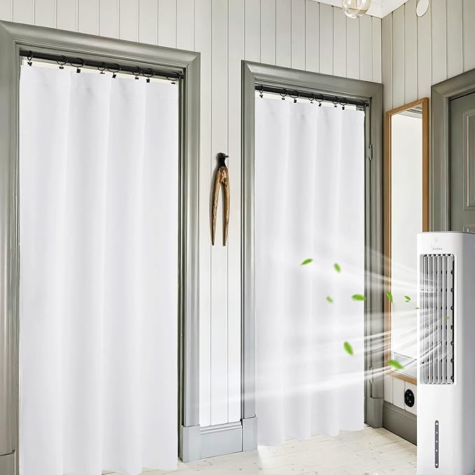 RYB HOME Curtains for Bedroom 84 inches Long 2 Panels Set, Privacy Thermal Insultaed Sunlignt Heat Blocking Drapes for Nursery Rental Room, Width 42 by Length 84, Pure White