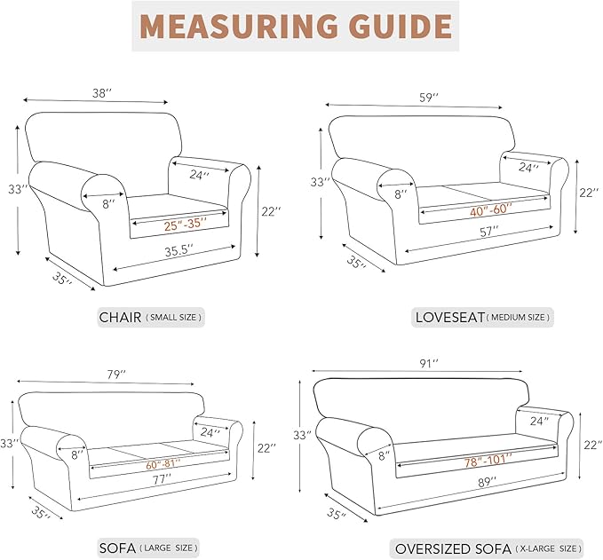 Easy-Going 100% Waterproof Couch Cover, Dual Waterproof Sofa Cover, Stretch Jacquard Sofa Slipcover, Leakproof Furniture Protector for Kids, Pets, Dog and Cat (Sofa, Christmas Red)