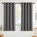 NICETOWN Room Darkening Draperies Curtains Panels, 2 Panels Grey W52 x L63
