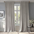 MIULEE Silver Gray Velvet Curtains 84 inches - Luxury Blackout Curtains for Bedroom Living Room Thermal Insulated Super Soft Window Drapes Rod Pocket & Back Tab, W52 x L84 inches, 2 Panels