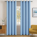 MIULEE Blackout Curtains for Bedroom Living Room Thermal Insulated Room Darkening Grommet Top Solid Light Blocking Drapery Set of 2 Window Panels 52 x 72 Inches Sky Blue