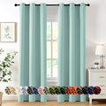MIULEE Aqua Blackout Curtains for Bedroom Living Room 72 Inches Long 2 Panels, Thermal Insulated Room Darkening Drapes Solid Grommet Noise Reduction Light Blocking Window Treatments 40x72 Inch