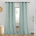 NICETOWN Rustic Linen 96 inch Long Curtains for Living Room, Grommet Privacy Added Thick Linen Weave with Light Filter Window Curtains & Drapes for Bedroom, Sage Green, W42 x L96, 2 Panels