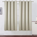LEMOMO Light Beige Thermal Blackout Curtains/52 x 72 Inch/Set of 2 Panels Room Darkening Curtains