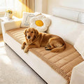 Couch Cover for Dogs Washable, Fuzzy Pet Couch Covers for 3 Cushion Sofa Pet Friendly, Non Slip Sofa Cover (Light Brown, 27.6" x 70.9"/70 x 180cm)