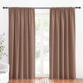 RYB HOME Large Blackout Curtains for Bedroom 84 inches Long 2 Panels Set, Privacy Thermal Insultaed Sunlignt Heat Blocking Drapes for Sliding Patio Door, Width 70 by Length 84, Mocha