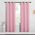 NICETOWN Bedroom Curtain Panels Blackout Draperies, Thermal Insulated Solid Grommet Blackout Curtains/Drapes (Crystal Pink, 1 Pair, 34 by 72-inch)