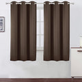 LEMOMO Chocolate Brown Blackout Curtains 40 x 63 Inch Length/Set of 2 Curtain Panels/Thermal Insulated Room Darkening Blackout Curtains for Bedroom
