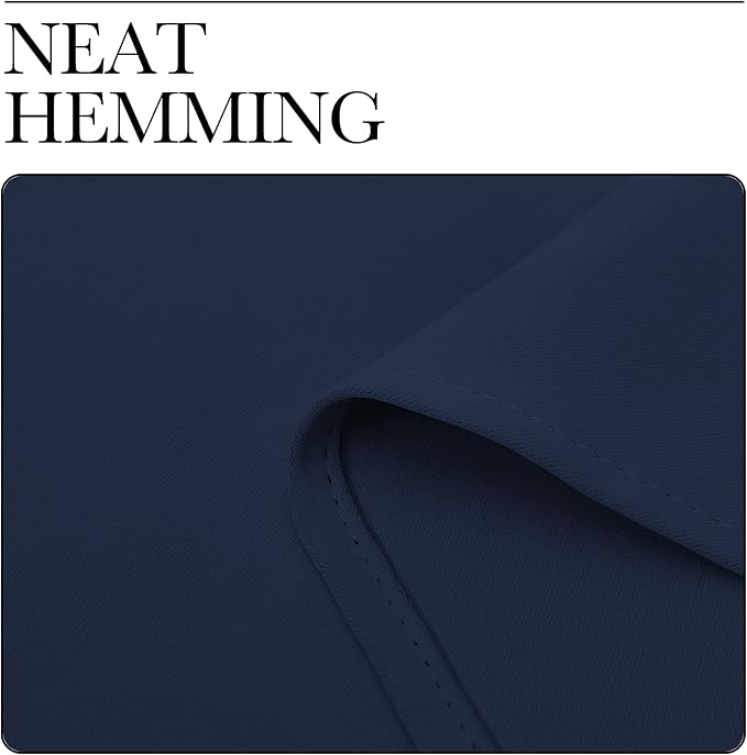 NICETOWN Blackout Curtain Panels for Bedroom, Navy, 2 Panels, W29 x L20-inch, Thermal Insulated Grommet Top Blackout Draperies and Drapes for Basement