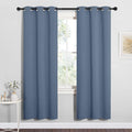 NICETOWN Blackout Curtains for Bedroom, Home Decoration Thermal Insulated Noise Reducing Curtains & Drapes for Boys Room, Privacy Panels (Stone Blue, 34" Wide by 72" Long)