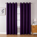 ChrisDowa Blackout Curtains 120 Inches Long 2 Panels Set for Living Room, Grommet Thermal Insulated Room Darkening Curtains for Bedroom (Royal Purple, 52 x 120 Inch)
