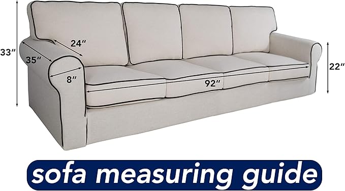 PureFit Super Stretch 4 Seater Sofa Slipcover – Spandex Non Slip Soft Couch Sofa Cover, Washable Furniture Protector with Non Skid Foam and Elastic Bottom for Kids, Pets （XX Large, Deep Teal）