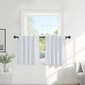 PONY DANCE Room Darkening Curtains for Small Winow Lower Portion Decor Energy Saving Drapes for Kitchen Bedroom Bathroom Downstairs Window RV Curtains, W 29 x L 36, Pure White, 2 Panels