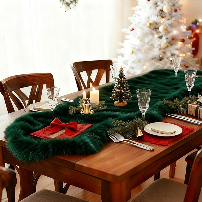 duduta Emerald Green Faux Sheepskin Runner Rug 2x6 ft, Fluffy Shag Bedroom Dorm Rug Decor Fur Couch Sofa Covers Washable