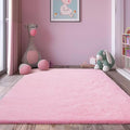 Ultra Soft Fluffy Area Rugs for Bedroom Living Room 10x14, Nursery Rug, Non-Slip Carpet for Kids Dorms Decor, Shaggy Bedside Rug, Pink
