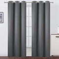 LEMOMO Grey Thermal Blackout Curtains/38 x 84 Inch/Set of 2 Panels Room Darkening Curtains for Bedroom