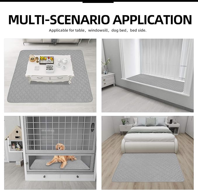 Easy-Going Sectional Couch Covers for Dogs L Shape Sofa Cover Reversible Sofa Slipcover Chaise Lounge Cover Furniture Protector Cover for Pets Dog Cat (42 x 52 inches, Light Gray/Light Gray)