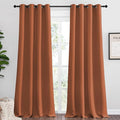 NICETOWN Halloween Burnt Orange Blackout Curtains for Sliding Door - 55 by 90, 2 Pieces, Blocking Out Sunlight Window Treatment Modern Design Grommet Curtain Panels for Dining Room