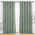 NICETOWN Room Darkening Curtains for Room Divider, Grommet Thermal Curtains Light & Sound Reducing Window Treatments for Sliding Glass Door, W66 x L118, Sage Green, 2 Panels