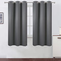 LEMOMO Frost Grey Blackout Curtains 40 x 63 Inch Length/Set of 2 Curtain Panels/Thermal Insulated Room Darkening Blackout Curtains for Bedroom