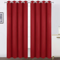LEMOMO Blackout Curtains 66 x 84 inch/Bright Red Curtains Set of 2 Panels/Thermal Insulated Room Darkening Bedroom Curtains