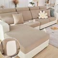 Sofa Covers Couch Covers for Sofa Pet Friendly Couch Cushion Covers Universal Sofa Covers Washable Stretch Slipcovers for Sectional Sofa (Texture Light Coffee, 2 Seats + Chaise Cover)