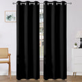 Joydeco Blackout Curtains 95 Inches Long 2 Panels Set, Thermal Insulated Long Curtains& Drapes 2 Burg, Room Darkening Drapes for Bedroom Living Room (Black, W37 x L95 Inch)