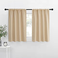NICETOWN Blackout Room Darkening Curtains - Home Decoration Light & Noise Reducing Thermal Insulated Window Draperies with Rod Pocket Top (Biscotti Beige, Set of 2, 42 inches Wide x 36 inches Long)