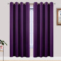 Yakamok Purple Blackout Curtains for Bedroom, Grommet Thermal Insulated Room Darkening Blackout Drapes for Living Room, 2 Panels,52W x 72L Inch