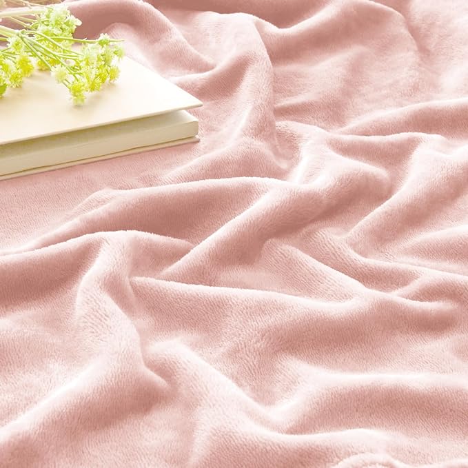BEDELITE Fleece Blanket Pink Morn Throw Blankets for Couch & Bed, Luxury Plush Cozy Fuzzy Blanket 50" x 60", Super Soft Warm Lightweight Throw Blanket for Travel Camping