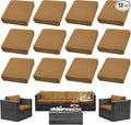 Outdoor Cushion Covers Set,12PCS Patio Furniture Couch Seat Slipcovers, Replacement for Sofa Sectional Chair(Cover，Only)