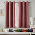 MIULEE Dusty Rose Blackout Curtains for Bedroom Living Room 54 Inches Long 2 Panels, Thermal Insulated Room Darkening Drapes Solid Grommet Noise Reduction Light Blocking Window Treatments 40x54 Inch
