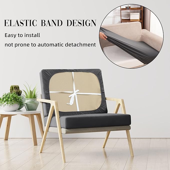 Outdoor Cushion Covers Set,12PCS Patio Furniture Couch Seat Slipcovers, Replacement for Sofa Sectional Chair(Cover，Only)