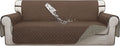 ISSUNTEX Double Protection 100% Waterproof Sofa Covers for Living Room, Reversible Couch Covers for 3 Cushion Couch Sofa, Furniture Protector Sofa Cover for Pets (X Large, Brown/Beige)