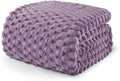 Exclusivo Mezcla Fleece King Blanket for Bed, Extra Large Fuzzy Grayish Purple Bed Blankets, Soft Cozy Plush Sofa Throws for All Seasons, 90x104 Inches