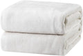 Bedsure GentleSoft White Fleece Throw Blanket - Mothers Birthday Gifts for Women 300GSM Blankets for Couch, Sofa, Bed, Soft Lightweight Plush Cozy Throws for Toddlers, 50x60 inches