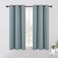NICETOWN Bedroom Curtains Blackout Drapery Panels, 2 Panels, 42 x 54 Inch, Stormy Sea, 3 Pass Microfiber Thermal Insulated Solid Ring Top Blackout Window Curtains/Drapes