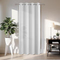 Joydeco Blackout Door Curtain for Doorway Privacy 96 Inches Long, Grommet Closet Curtain for Open Closet, Room Divider for Bedroom Living Room (Greyish White 52Wx96L, 1 Panel)