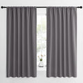 NICETOWN Blackout Curtain Panels for Window - Thermal Insulated Rod Pocket Blackout Drapes/Draperies for Dining Room (2 Panels, W62 x L63 inches, Grey)