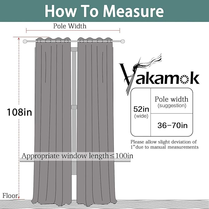 Yakamok Light Blocking Window Blackout Curtains Thermal Insulated Room Darkening Drapes for Bedroom,Solid Grommet Top Window Panels, 52x108 Inch, Pink, One Pair