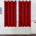 LEMOMO Red Blackout Curtains 66 x 63 Inch Length/Set of 2 Curtain Panels/Thermal Insulated Room Darkening Blackout Curtains for Bedroom