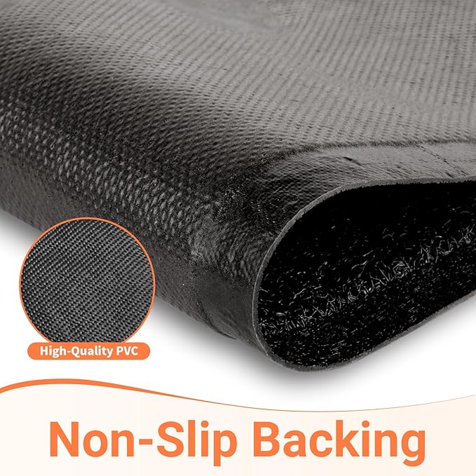 StepLively Door Mat Home Welcome Mats Outdoor and Indoor, Heavy-Duty Low-Profile Non-Slip Front Welcome Mat for Home Entrance, Outside Entry, Yard, Floor, Patio (32''x20'', Black)