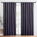 NICETOWN Room Darkening Curtains for Bedroom, Greyish Purple, Set of 2 Panels, 62 x 84 Inch, Triple Weave Home Decoration Thermal Insulated Solid Drapes for Patio Door