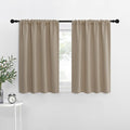 NICETOWN RV Blackout Curtains for Camper Windows, Taupe, 34" x 30", Set of 2, Kitchen Curtains, Short Blackout Drapes, Thermal Insulated Rod Pocket Window Treatment Draperies for Nursery